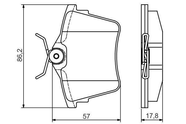 BOSCH Hátsó fékbetét 0986495090_BOSCH