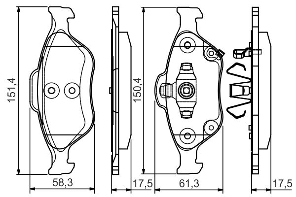 BOSCH Első fékbetét 0986495093_BOSCH