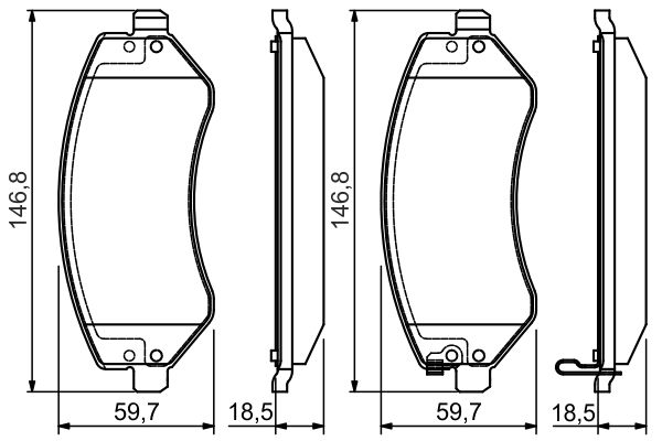 BOSCH Első fékbetét 0986495117_BOSCH