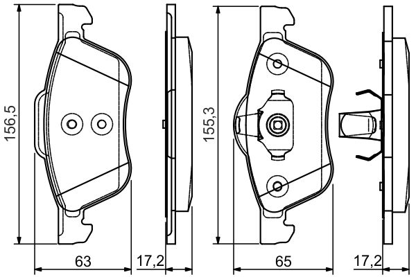 BOSCH Fékbetét, mind 0986495118_BOSCH