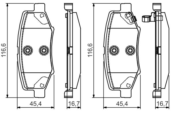 BOSCH Hátsó fékbetét 0986495155_BOSCH