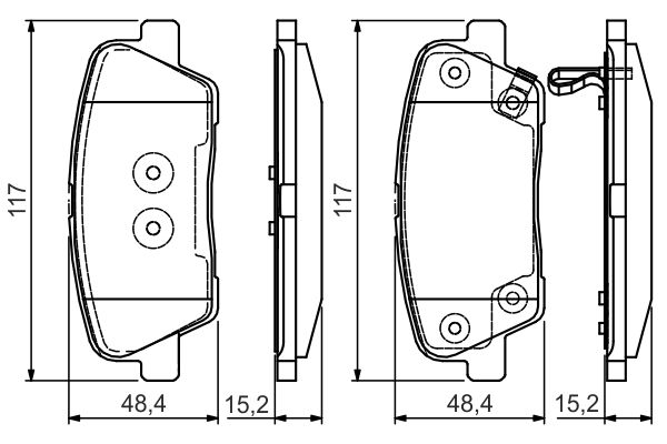 BOSCH Hátsó fékbetét 0986495165_BOSCH