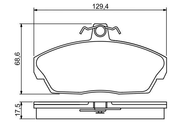 BOSCH Fékbetét, mind 0986495228_BOSCH