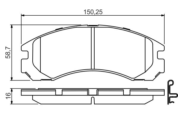 BOSCH Fékbetét, mind 0986495252_BOSCH