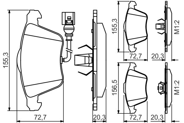 BOSCH Első fékbetét 0986495261_BOSCH