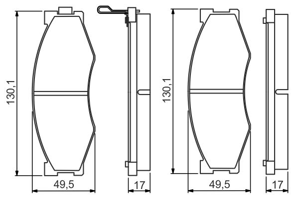 BOSCH Fékbetét, mind 0986495263_BOSCH