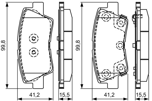 BOSCH Fékbetét, mind 0986495309_BOSCH