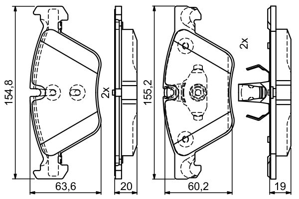 BOSCH Fékbetét, mind 0986495408_BOSCH