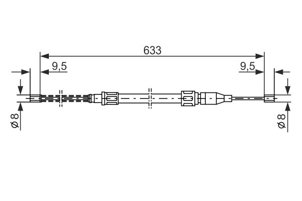 BOSCH Kézifék bowden 1987477043_BOSCH