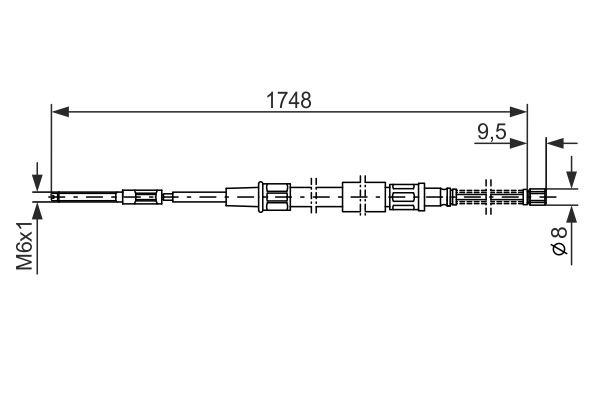 BOSCH Kézifék bowden 1987477046_BOSCH