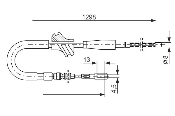 BOSCH Kézifék bowden 1987477056_BOSCH