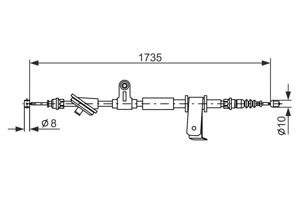 BOSCH Kézifék bowden 1987477112_BOSCH