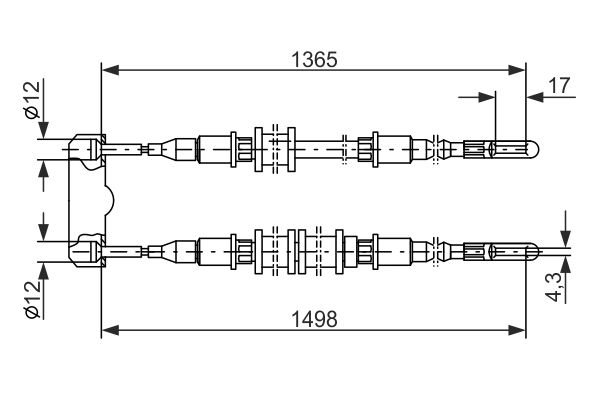 BOSCH Kézifék bowden 1987477130_BOSCH