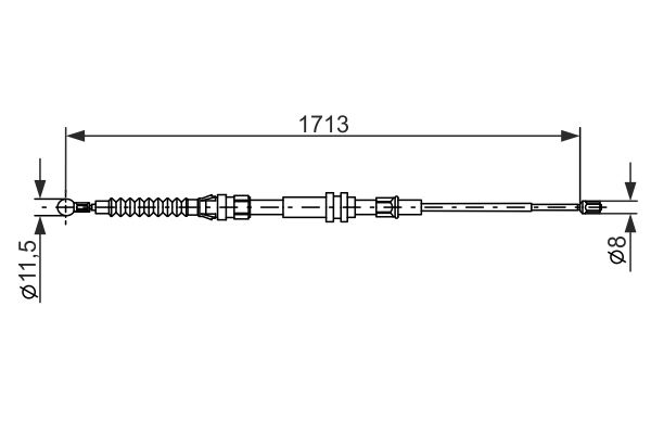 BOSCH Kézifék bowden 1987477203_BOSCH