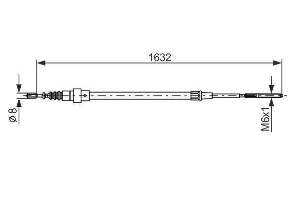 BOSCH Kézifék bowden 1987477204_BOSCH