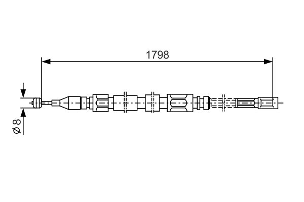 BOSCH Kézifék bowden 1987477211_BOSCH