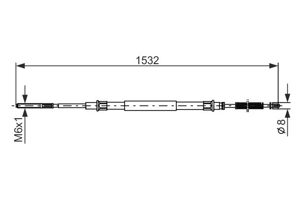 BOSCH Kézifék bowden 1987477215_BOSCH