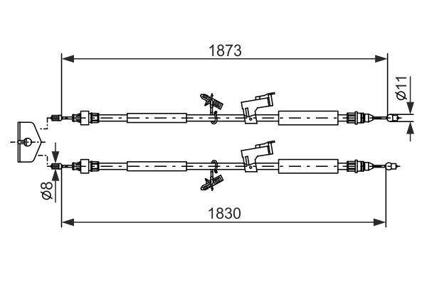 BOSCH Kézifék bowden 1987477216_BOSCH