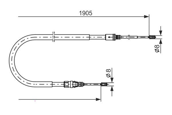 BOSCH Kézifék bowden 1987477237_BOSCH