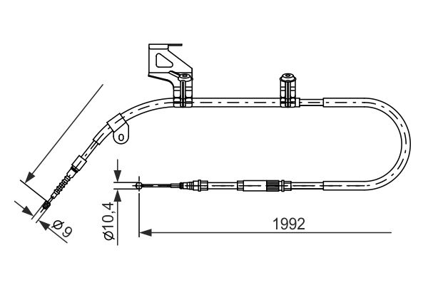 BOSCH Kézifék bowden 1987477244_BOSCH