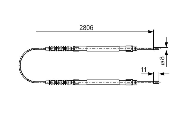 BOSCH Kézifék bowden 1987477262_BOSCH