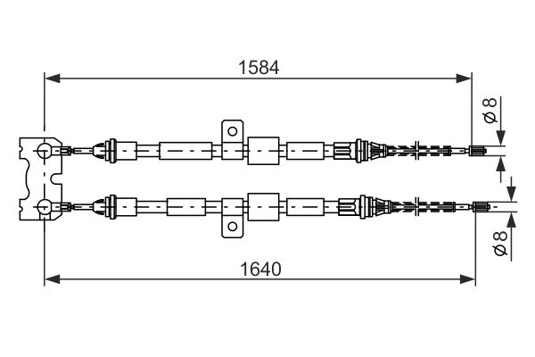 BOSCH Kézifék bowden 1987477345_BOSCH