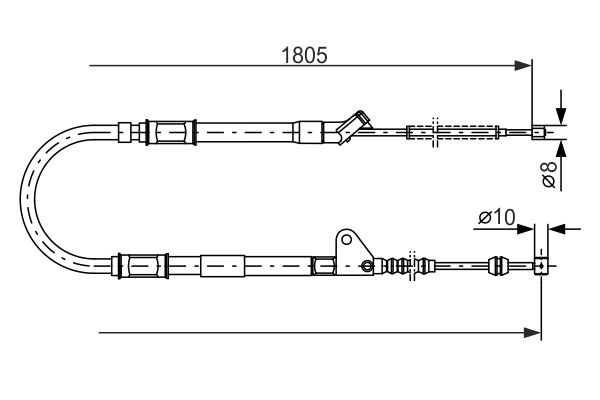 BOSCH Kézifék bowden 1987477546_BOSCH