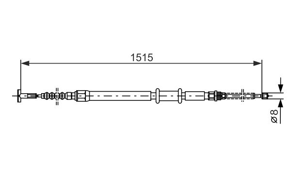 BOSCH Kézifék bowden 1987477550_BOSCH