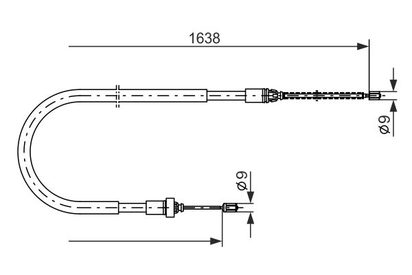 BOSCH Kézifék bowden 1987477586_BOSCH