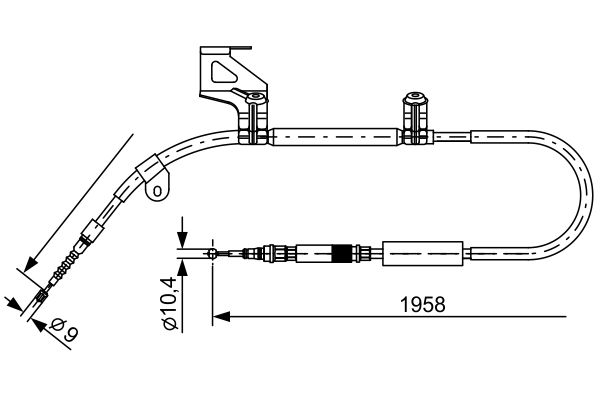 BOSCH Kézifék bowden 1987477603_BOSCH