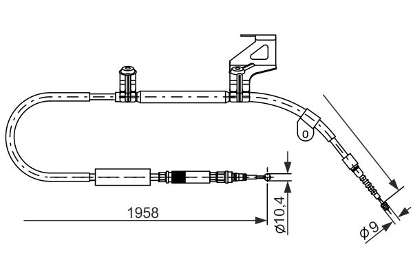 BOSCH Kézifék bowden 1987477604_BOSCH