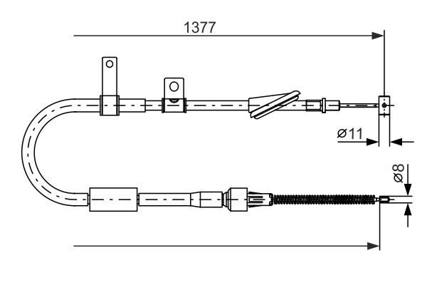 BOSCH Kézifék bowden 1987477605_BOSCH