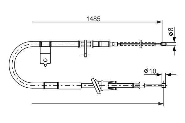 BOSCH Kézifék bowden 1987477612_BOSCH