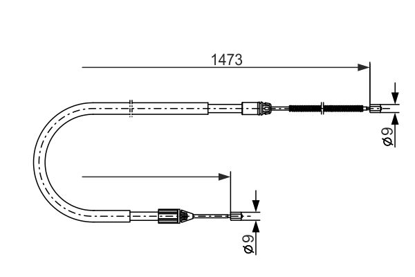 BOSCH Kézifék bowden 1987477636_BOSCH