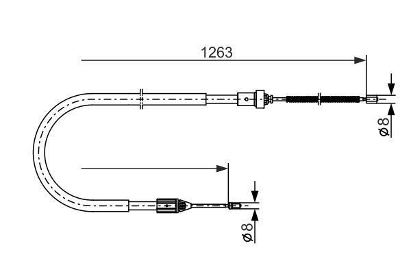 BOSCH Kézifék bowden 1987477642_BOSCH