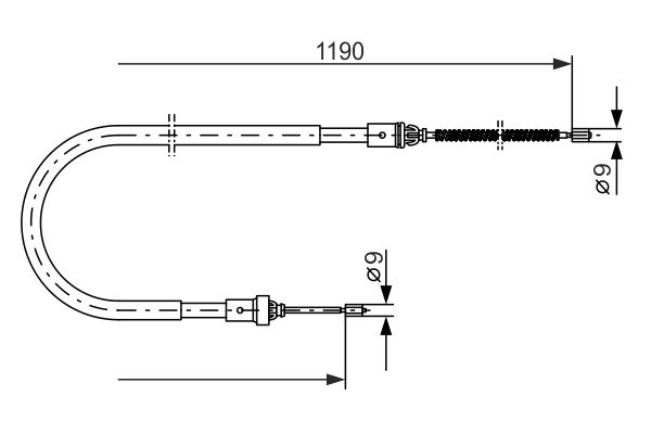 BOSCH Kézifék bowden 1987477650_BOSCH