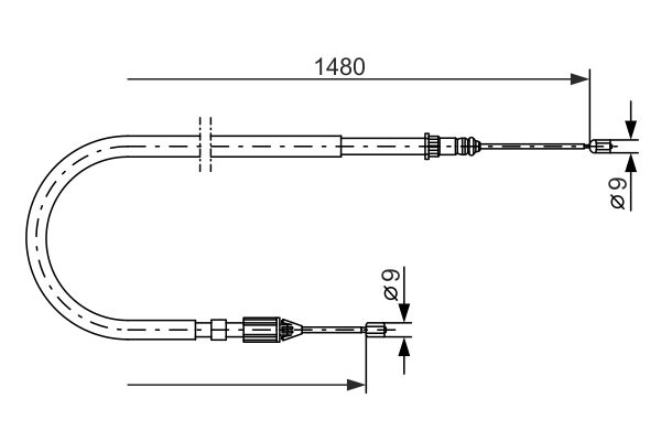 BOSCH Kézifék bowden 1987477653_BOSCH