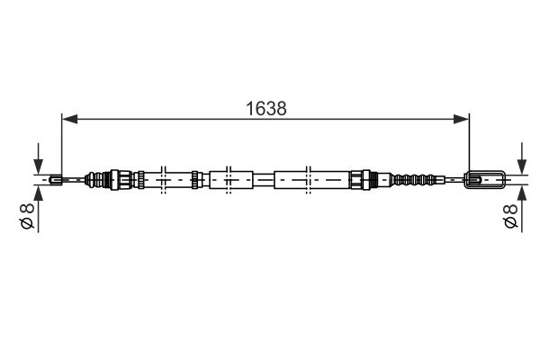 BOSCH Kézifék bowden 1987477688_BOSCH