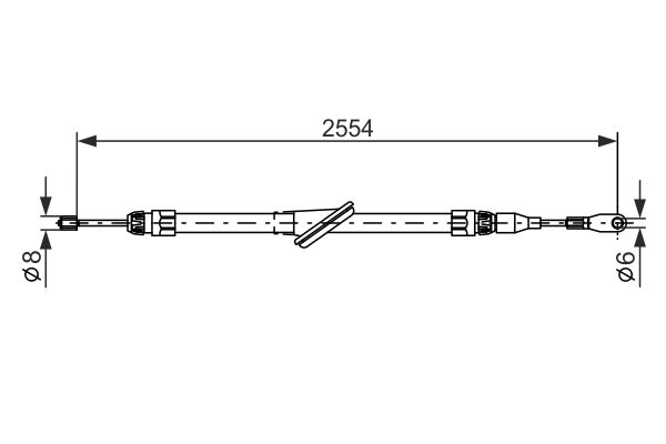 BOSCH Kézifék bowden 1987477699_BOSCH