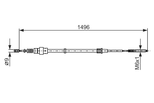 BOSCH Kézifék bowden 1987477705_BOSCH