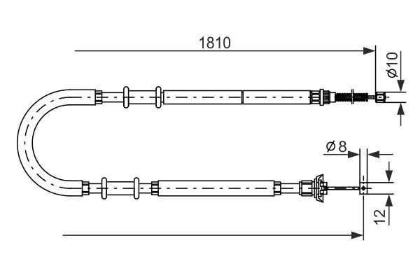 BOSCH Kézifék bowden 1987477723_BOSCH