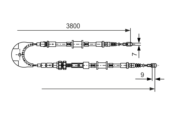 BOSCH Kézifék bowden 1987477731_BOSCH