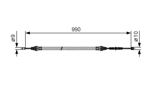 BOSCH Kézifék bowden 1987477751_BOSCH