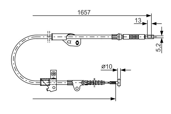 BOSCH Kézifék bowden 1987477753_BOSCH