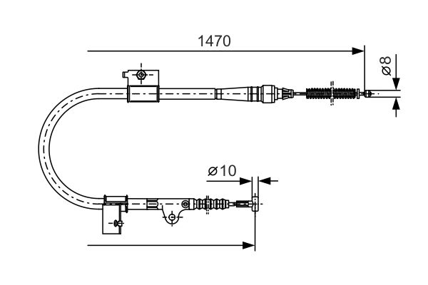 BOSCH Kézifék bowden 1987477757_BOSCH