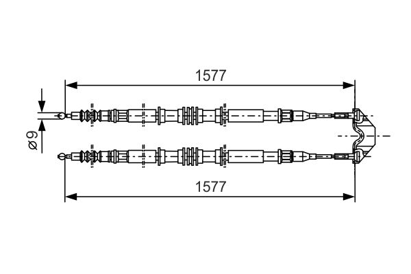 BOSCH Kézifék bowden 1987477767_BOSCH