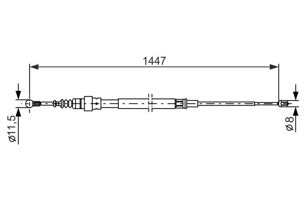 BOSCH Kézifék bowden 1987477802_BOSCH