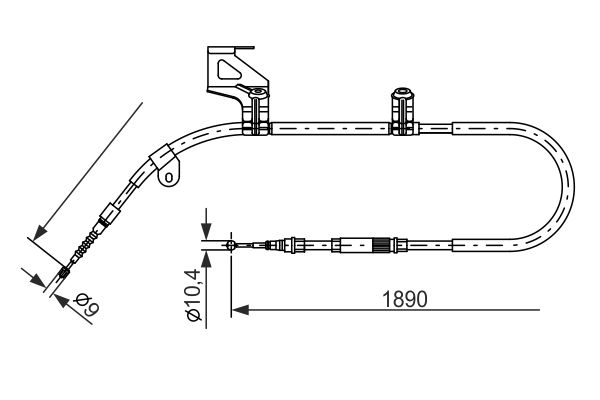 BOSCH Kézifék bowden 1987477803_BOSCH