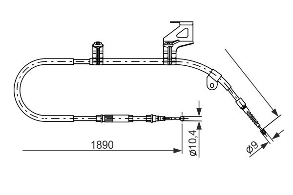 BOSCH Kézifék bowden 1987477804_BOSCH