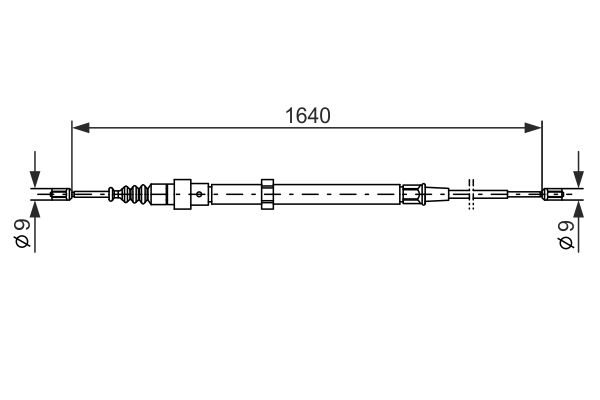 BOSCH Kézifék bowden 1987477807_BOSCH